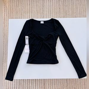 Aritzia Sunday Best Lula Black Long Sleeve (Brand new with tags)